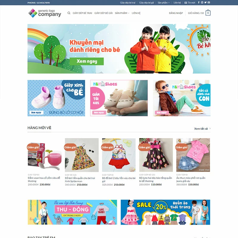 Mẫu Web Shop Thời Trang Trẻ Em – Shop Thời Trang Online Wordpress ảnh thumbnail 4